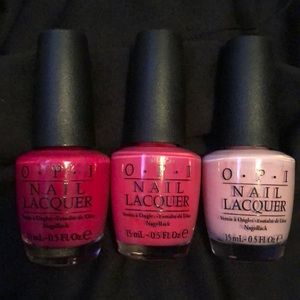 OPI nail color: 3 new full size pink bottles